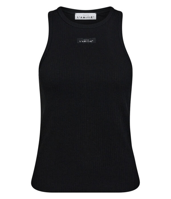 Haute L’Amitie Rib Badge Tank Vest in Black