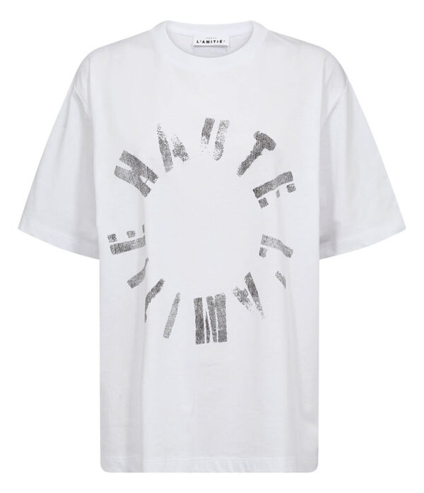 Haute L’Amitie Logo Circle Tee Shirt in White