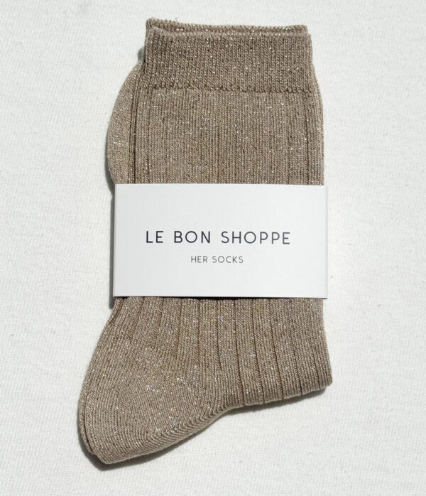 Le Bon Shoppe Her Socks in Ash Glitter