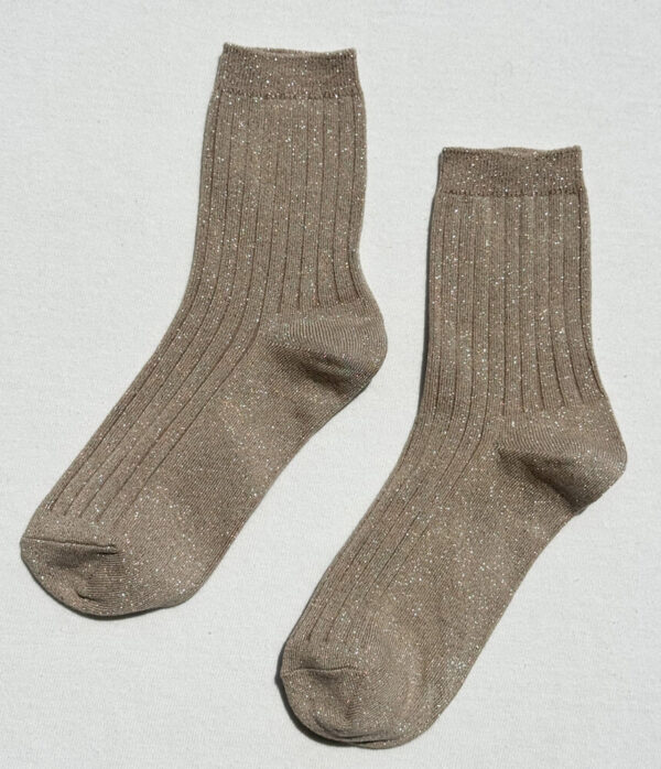 Le Bon Shoppe Her Socks in Ash Glitter