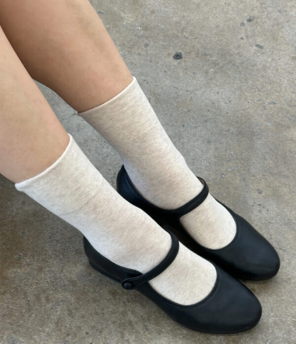 Le Bon Shoppe Sneaker Socks in Oatmeal