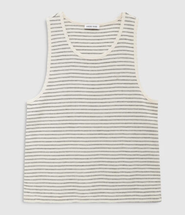 Anine Bing Juliann Tank in Black Stripe