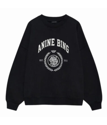 Annie Bing Miles Sweatshirt Collegiate in Vintage Black