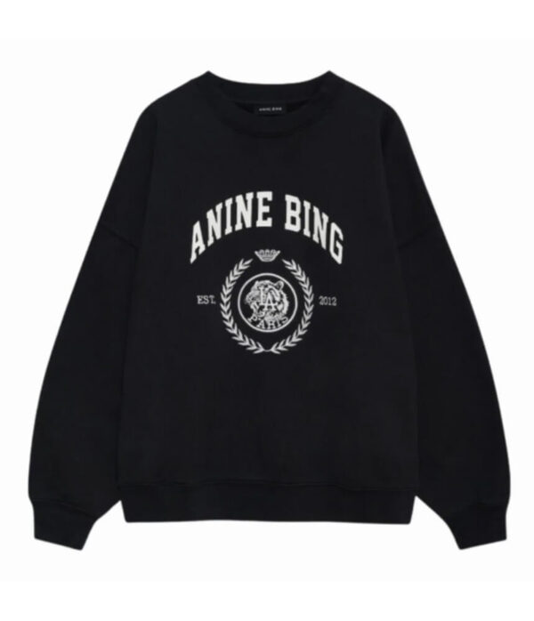 Annie Bing Miles Sweatshirt Collegiate in Vintage Black