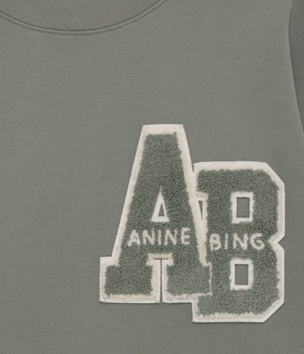 Anine Bing Miles Sweatshirt Letterman in Sage