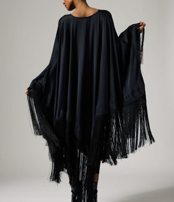 Day Birger Saxon Fluid Viscose Cape in Black