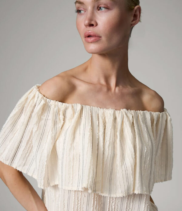 Day Birger Hera Top in Cream Raw Stripes
