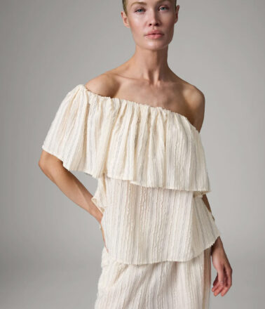 Day Birger Hera Top in Cream Raw Stripes