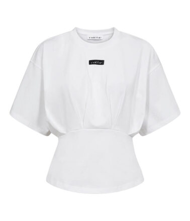 Haute L’Amitie Romie Pleat Tee in White