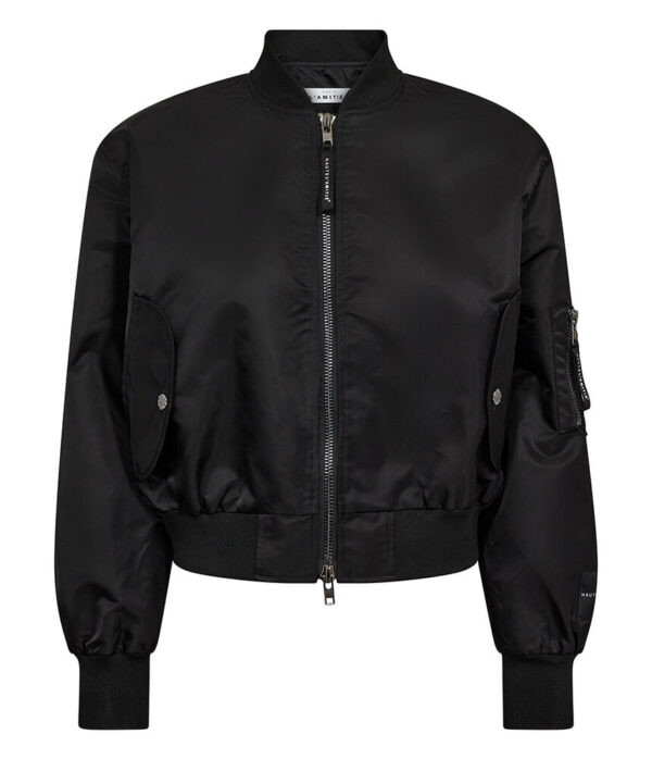 Haute L’Amitie Sally Crop Bomber in Black