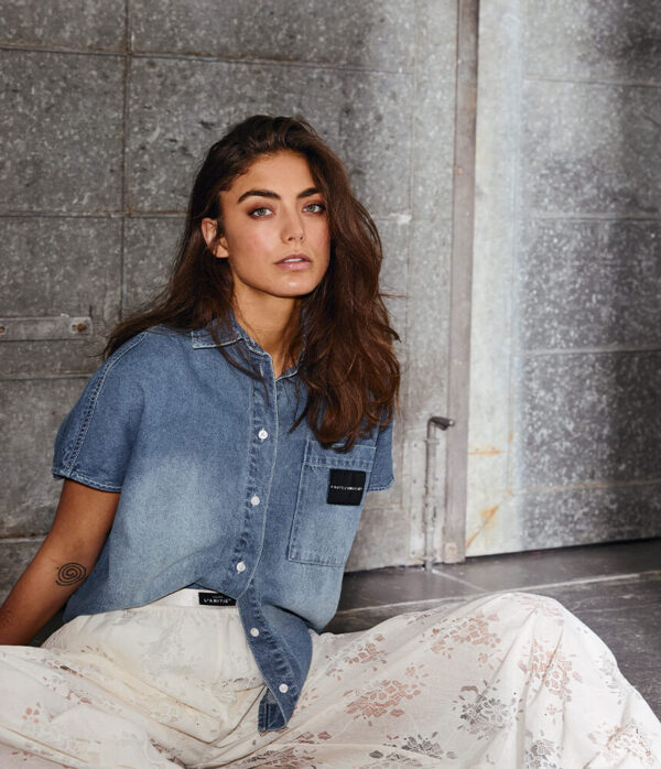 Haute L’Amitie Denim Logo Shirt