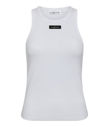 Haute L’Amitie Rib Badge Tank in White
