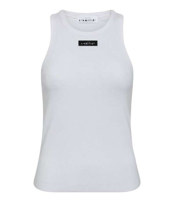 Haute L’Amitie Rib Badge Tank in White