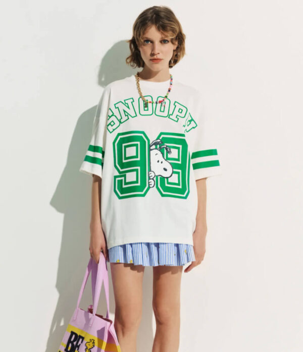 Essentiel Antwerp Joopio Printed T Shirt in Off White