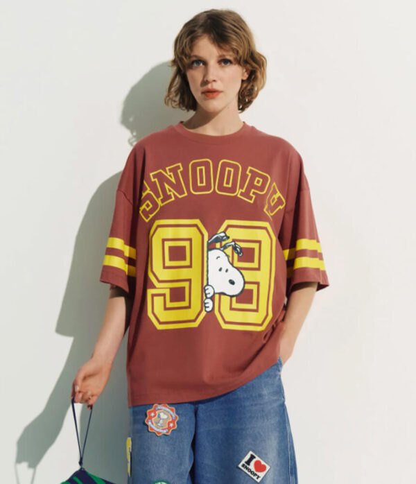 Essentiel Antwerp Joopio Printed T Shirt in Cafe Frappe