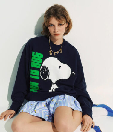 Essentiel Antwerp Jumbrella Embo Sweatshirt in Patriot Blue