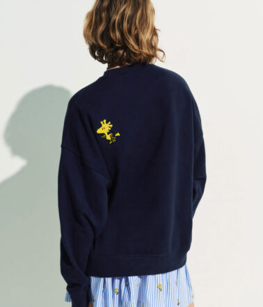 Essentiel Antwerp Jumbrella Embo Sweatshirt in Patriot Blue
