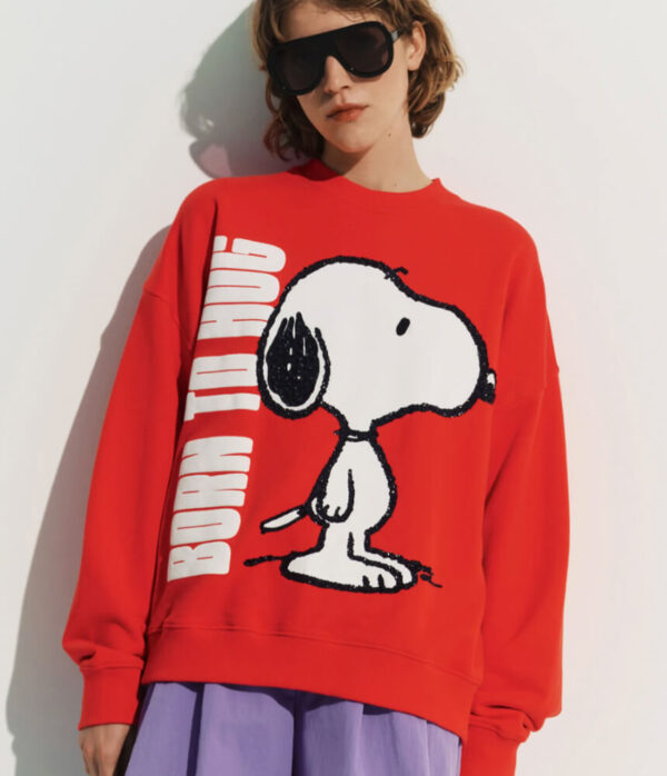 Essentiel Antwerp Jumbrella Embo Sweatshirt in Etruscan Red