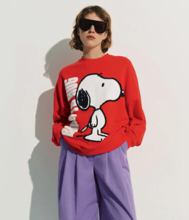 Essentiel Antwerp Jumbrella Embo Sweatshirt in Etruscan Red