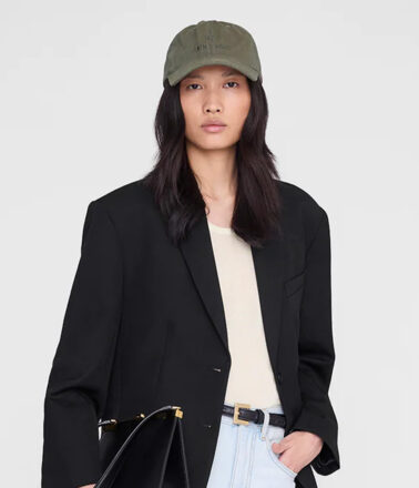 Anine Bing Jeremy Baseball Cap in Sage