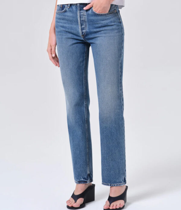 Agolde Lana High Rise Straight Leg Jean in Liberty