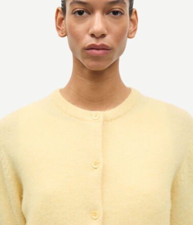 Samsoe Samsoe Nor Short Cardigan in Straw