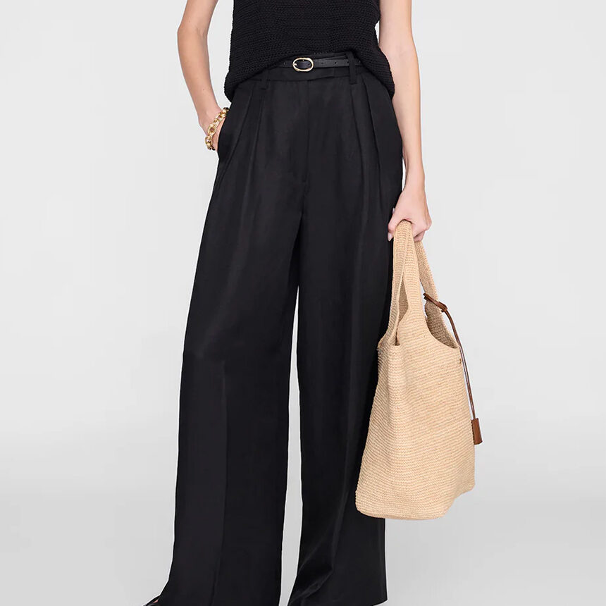 Trousers - Black White Denim