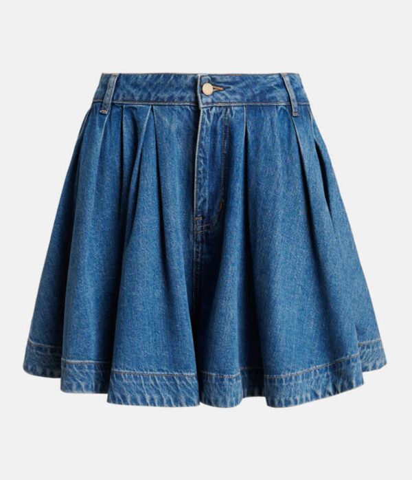 Essentiel Antwerp Joss Flared Jeans Shorts in Patriot Blue