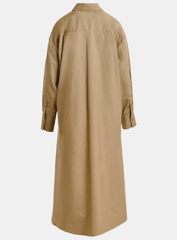 Essentiel Antwerp Jape Draped Shirt in Cafe Frappe