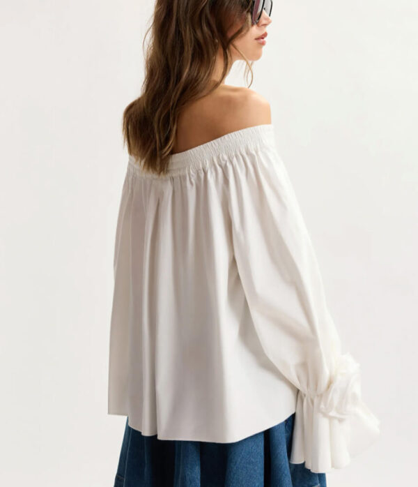 Essentiel Antwerp Jofie Off The Shoulder Top in Off White