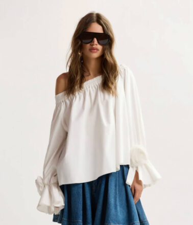 Essentiel Antwerp Jofie Off The Shoulder Top in Off White