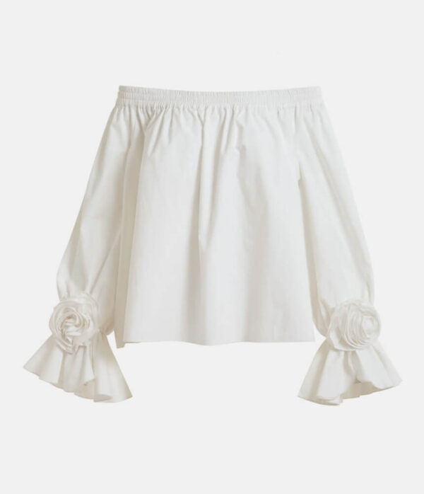 Essentiel Antwerp Jofie Off The Shoulder Top in Off White