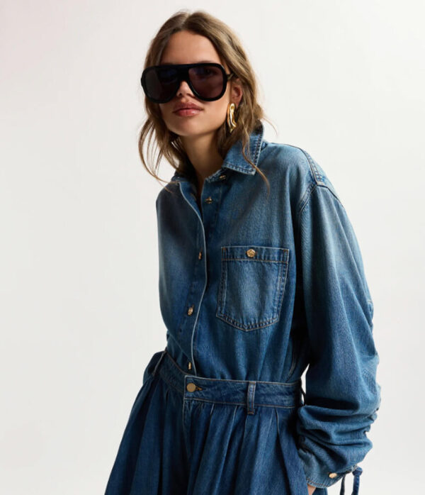 Essentiel Antwerp Juzy Jeans Shirt in Patriot Blue