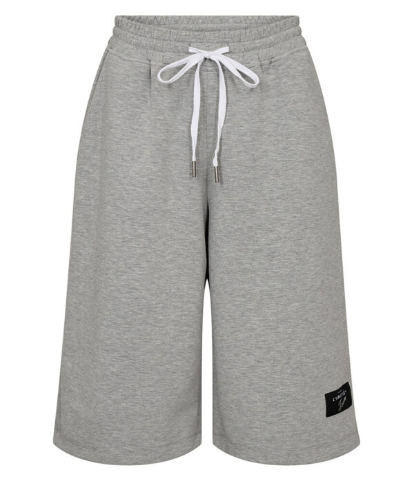 Haute L’Amitie Maxi Sweat Bermuda Short in Grey Melange