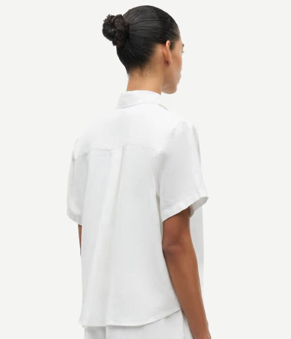 Samsoe Samsoe Short Sleeve Samina Shirt in White