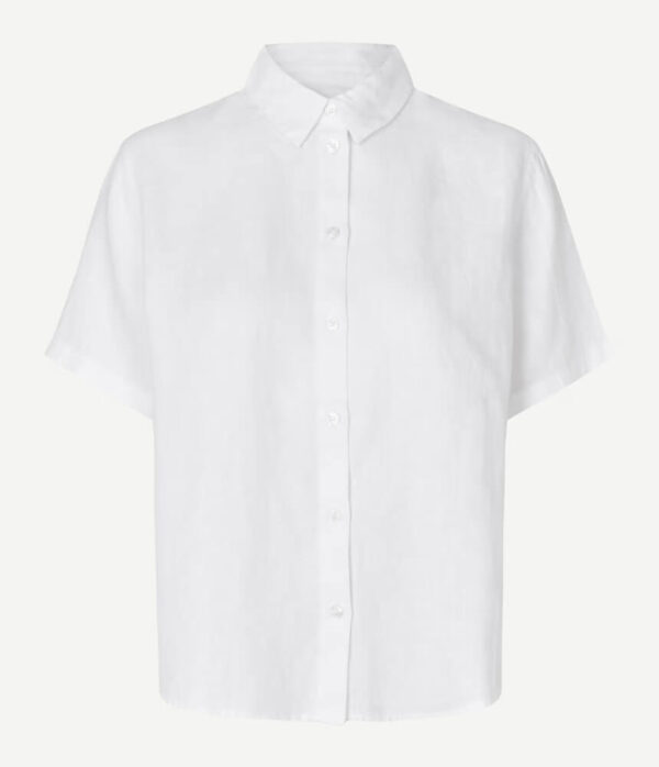 Samsoe Samsoe Short Sleeve Samina Shirt in White