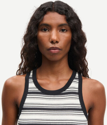 Samsoe Samsoe Alexo Tank in Egret Stripe