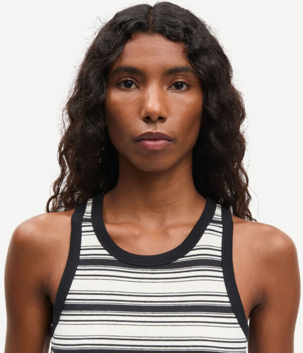 Samsoe Samsoe Alexo Tank in Egret Stripe
