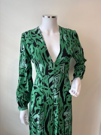 RIXO Tiger Stripe Dress