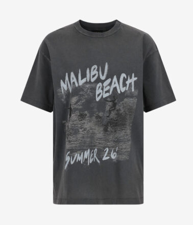 Anine Bing Cade Tee Surfer in Washed Black