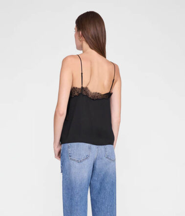 Anine Bing Cade Tee Surfer in Washed Black