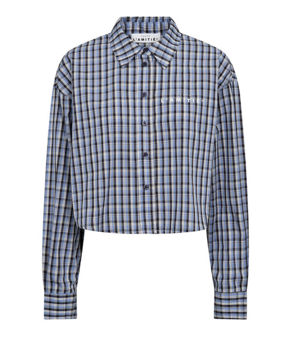 Haute L’Amitie Isolde Check Shirt in Blue Check