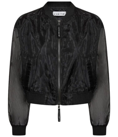 Haute L’Amitie Organza Bomber in Black