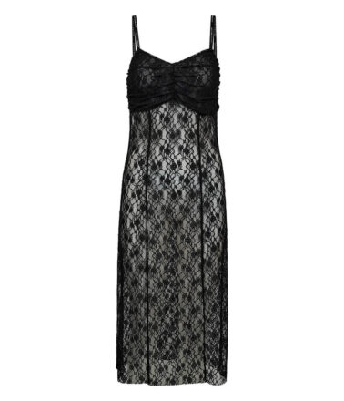 Haute L’Amitie Lace Logo Strap Dress