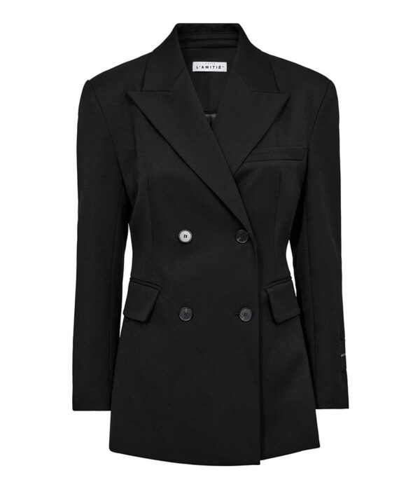 Haute L’Amitie Premiere Waist Fit Blazer in Black