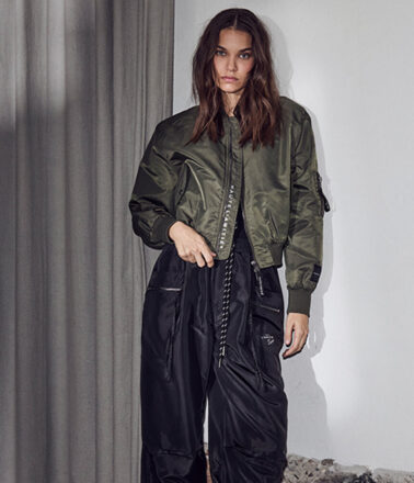 Haute L’Amitie Sally Crop Bomber in Army