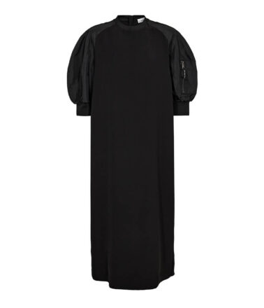 Haute L’Amitie Satari Bomber Dress in Black