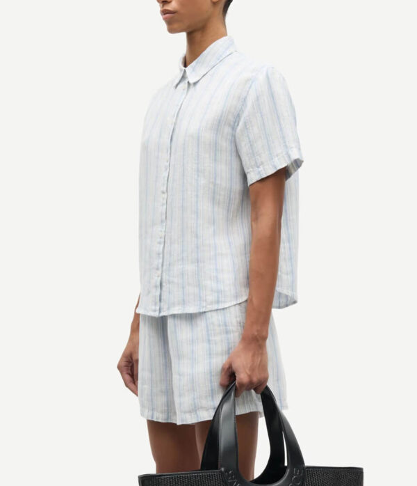 Samsoe Samsoe Samaren Shorts in Clear Blue Stripe