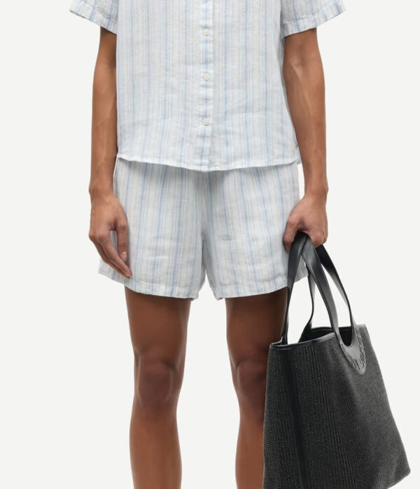 Samsoe Samsoe Samaren Shorts in Clear Blue Stripe