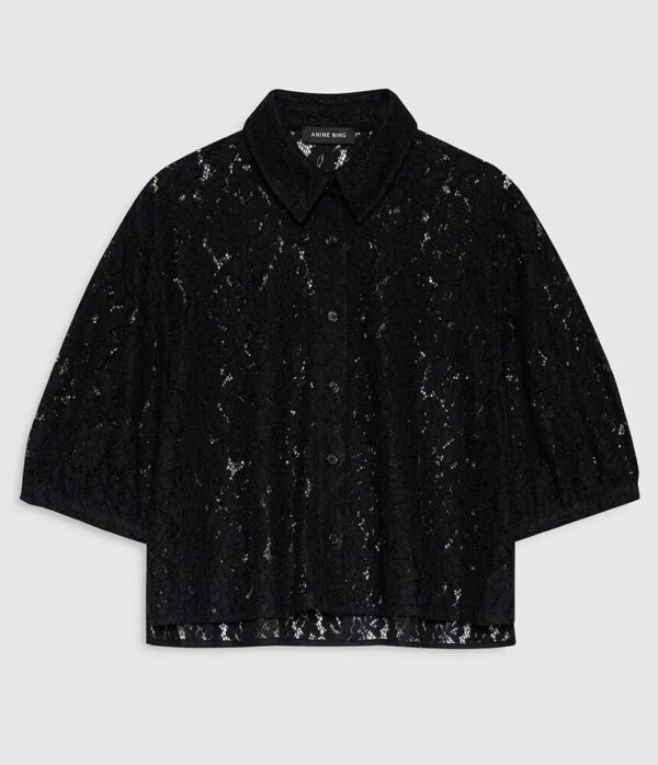 Anine Bing Shayna Top in Black